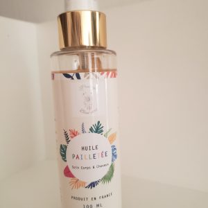 Huile pailletée corps et cheveux