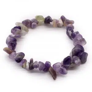 Bracelet en éclat de pierre Améthyste