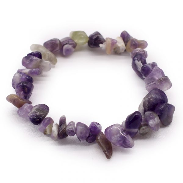 Bracelet en éclat de pierre Améthyste